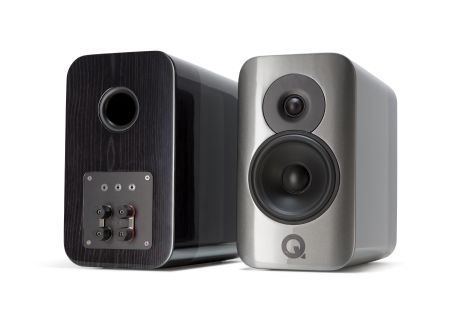 Q Acoustics Q Concept 300 repro regál/stříbrná/eben bez stojanu Tensegrity - pár