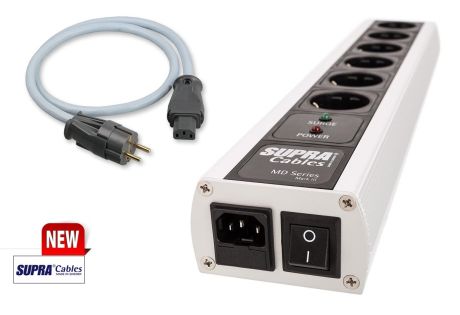 SUPRA Mains Block MD06-EU/SP  SWITCH + SUPRA LoRad 2.5 CS-EU 1,0m