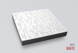SONITUS • BASS TRAPS Decotrap Natur MAZE ( 42,4x42.4x60cm)  WHITE  - 2ks /bal