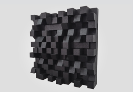 SONITUS • DIFFUSERS Bigfusor   ( 60x60x16cm/1,08m2), BLACK -3ks /bal