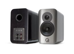 Q Acoustics Q Concept 300 repro regál/stříbrná/eben bez stojanu Tensegrity - pár